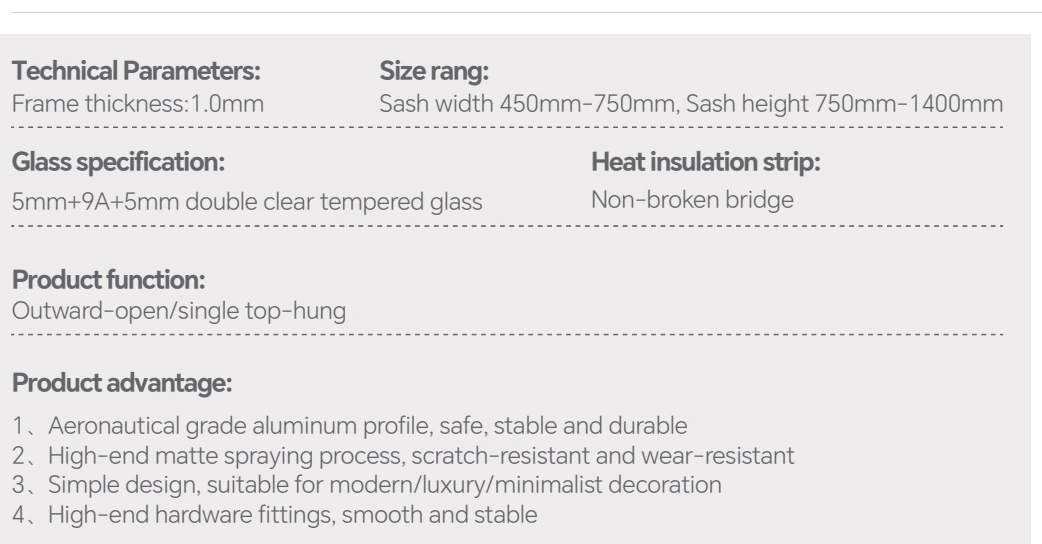 Technical parameters