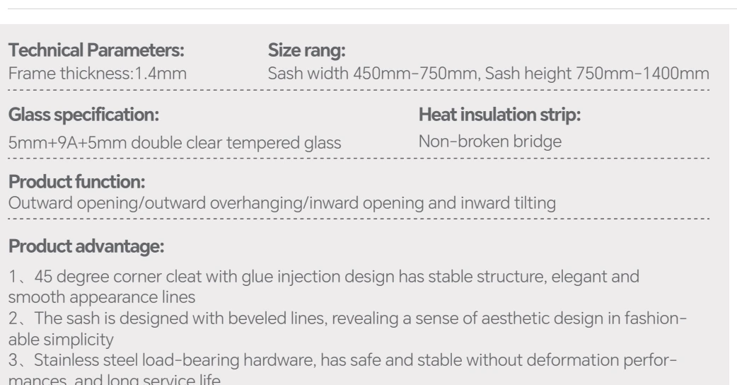 Technical parameters