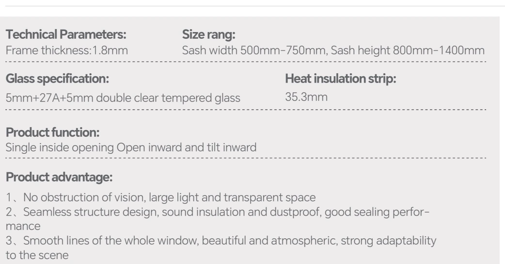 Technical parameters
