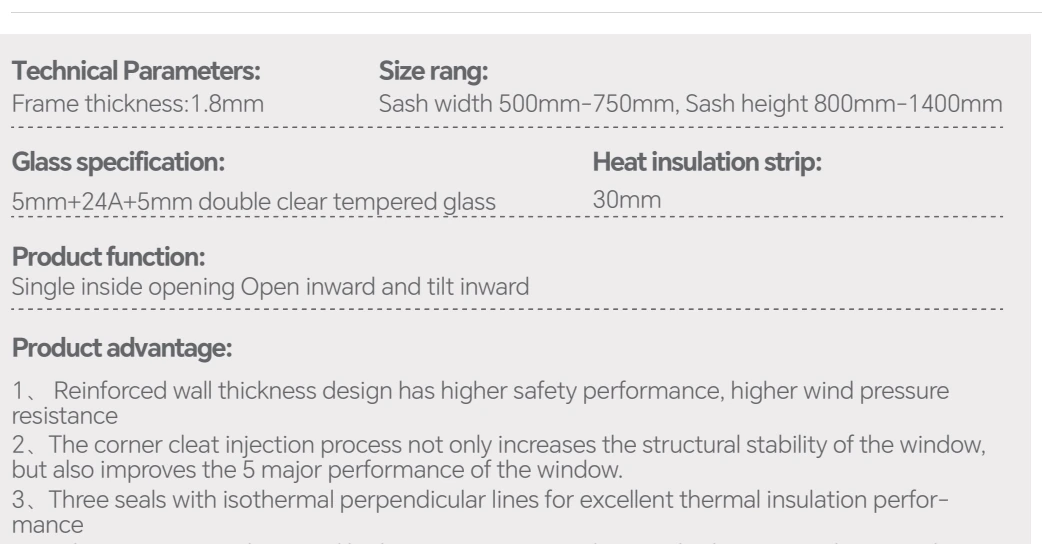 Technical parameters