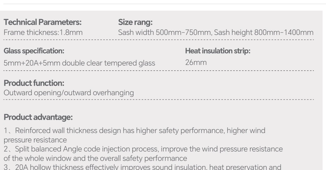 Technical parameters