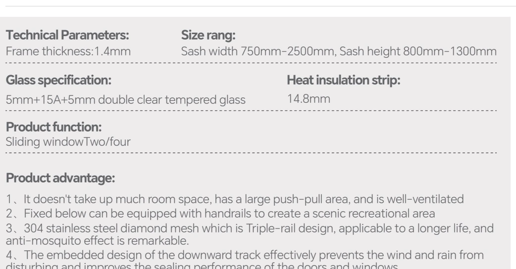 Technical parameters