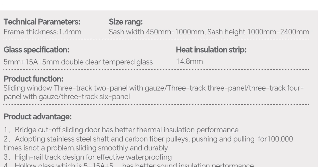 Technical parameters