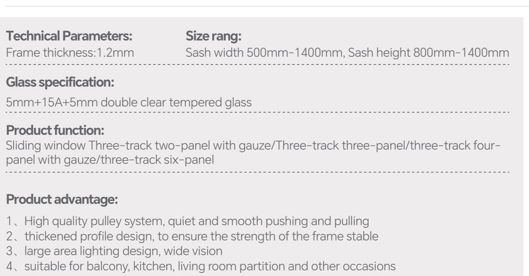 Technical parameters