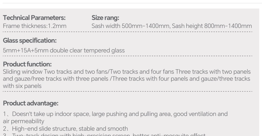 Technical parameters