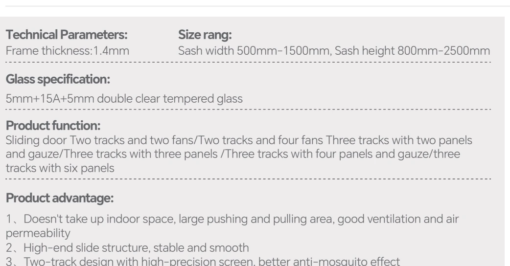 Technical parameters
