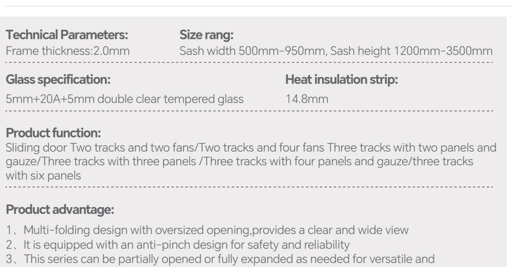 Technical parameters