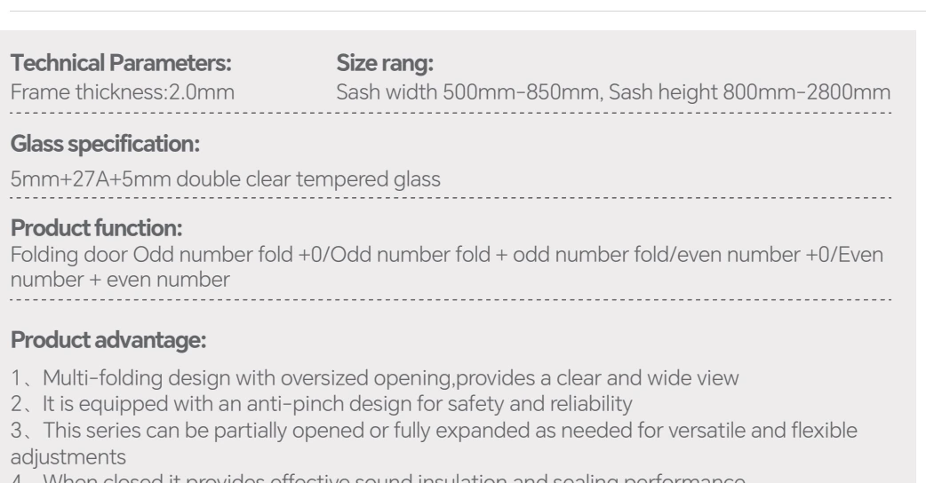 Technical parameters