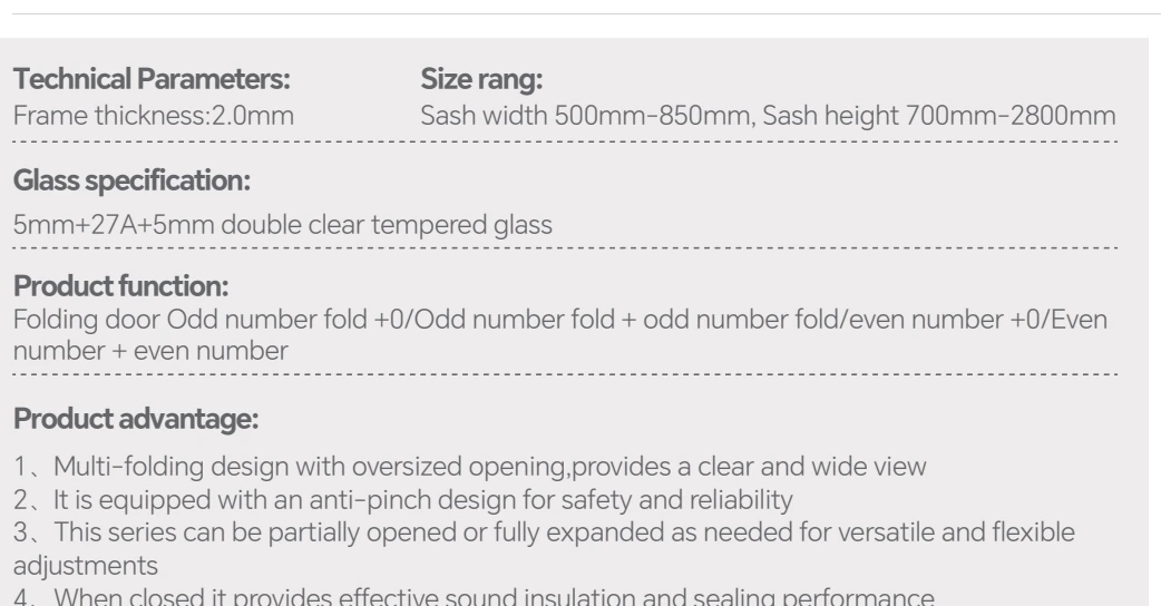 Technical parameters
