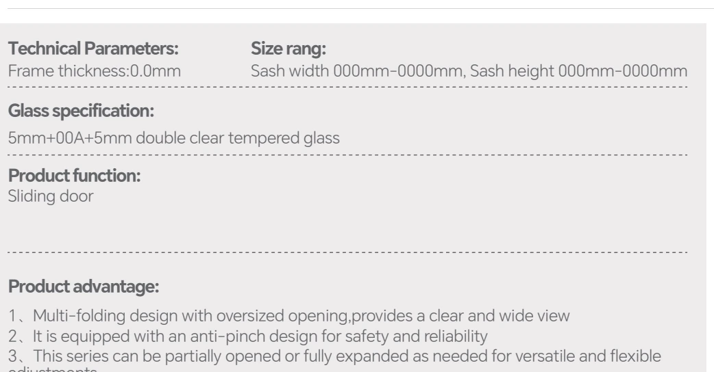 Technical parameters