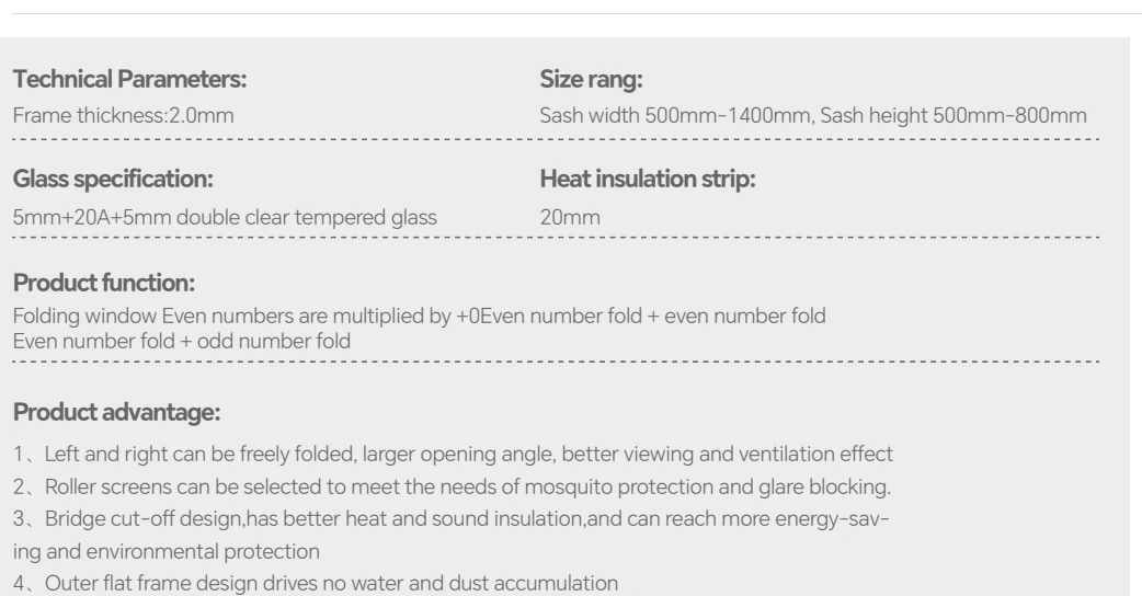 Technical parameters