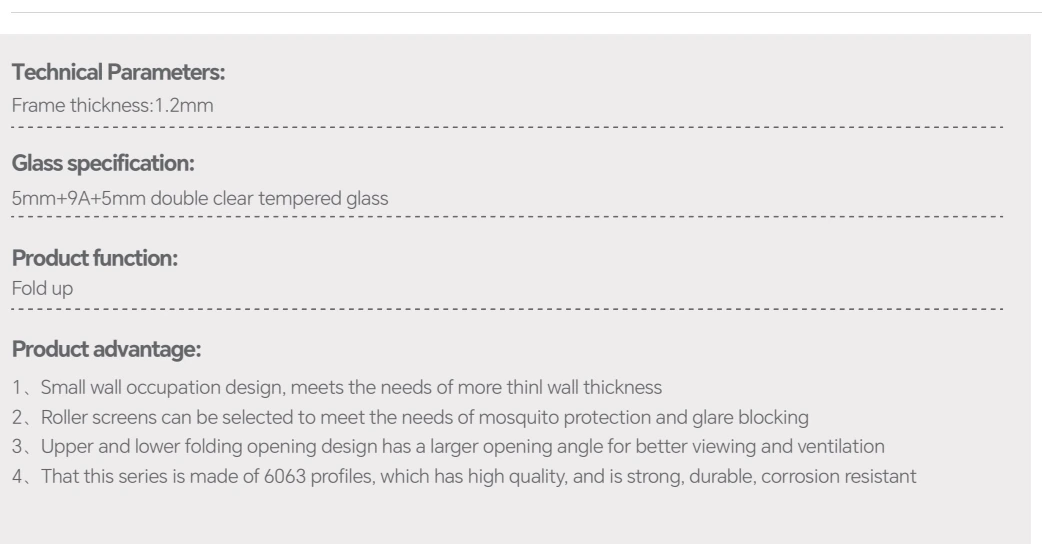 Technical parameters