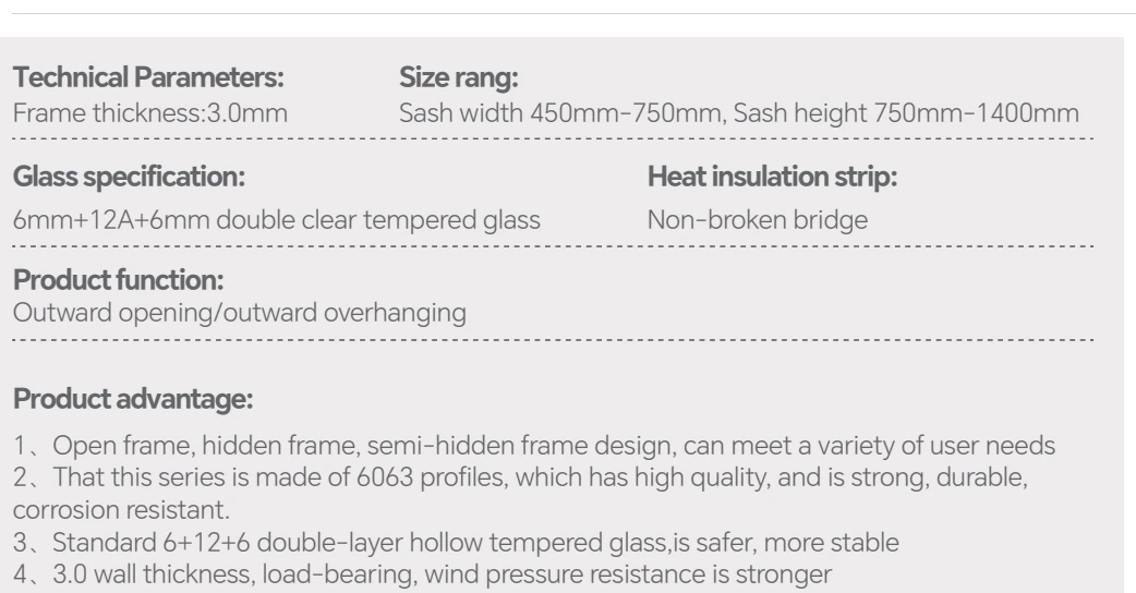 Technical parameters