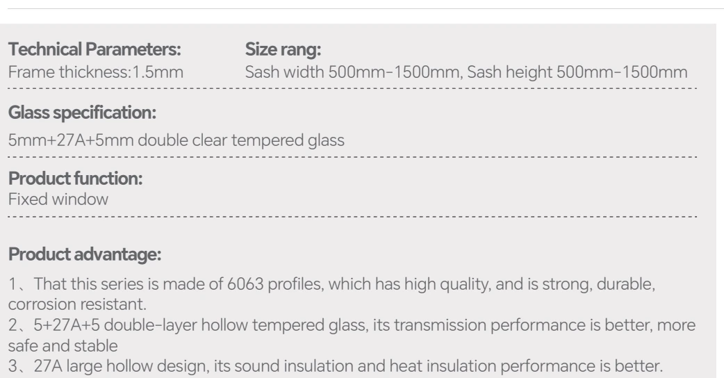 Technical parameters