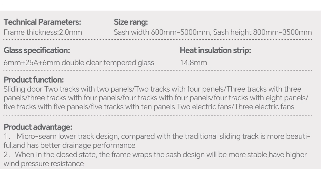 Technical parameters